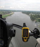 Ansicht aus dem Cockpit zur Befliegung der Tideelbe