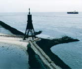 Ansicht der Kugelbake bei Cuxhaven